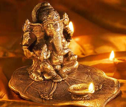 image of metal Ganesha statue