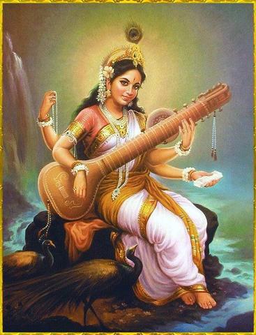 image of the Goddess Saraswati