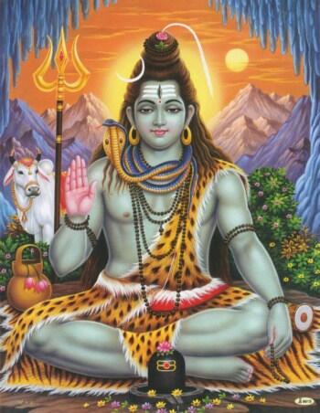 poster of Shiva in lotus position