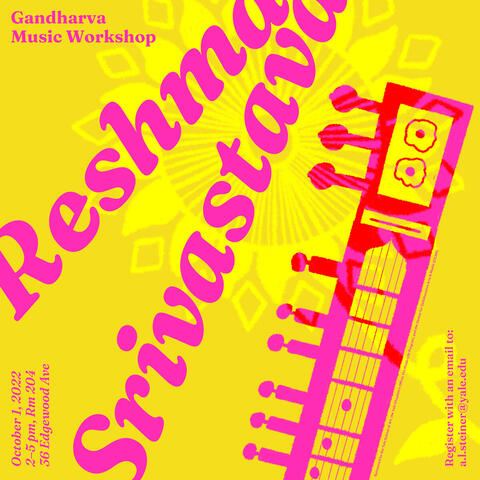 Reshma Srivastava Gandharva music workshop poster by Neeta Patel Yale School of Art 